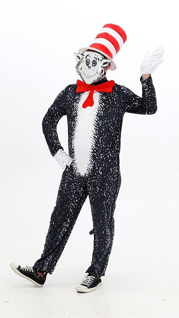 Inspire imagination with the Dr. Seuss If I Ran Your School Cat in the Hat Costume. This costume is comfortable, eye-catching, and ideal for classroom celebrations or reading events.